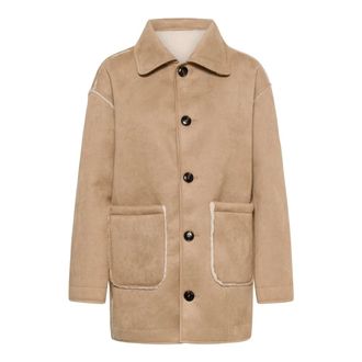 Kaffe Giacca in Ecopelliccia - - Jackets - Donna - Beige - XL