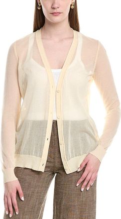 Lafayette 148 New York V-Neck Button Front Wool-Blend Cardigan