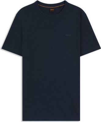 BOSS Slub-cotton T-shirt with logo detail