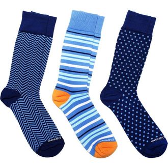 Unsimply Stitched Assorted 3-Pack of Crew Socks in Blue Multi at Nordstrom Rack