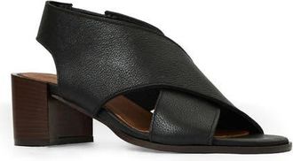 Aquatalia Dovera Weatherproof Sandal in Black Pebbled Leather at Nordstrom, Size 10.5