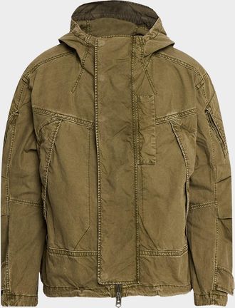 G-Star Mens Cotton Canvas Hooded Parka