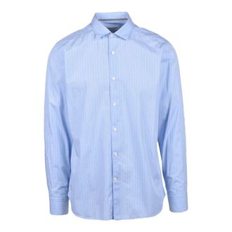 Tintoria Mattei Cotton Overhemd - Heren - Zakelijke Overhemden - Blauw - L - Katoen - Overhemden