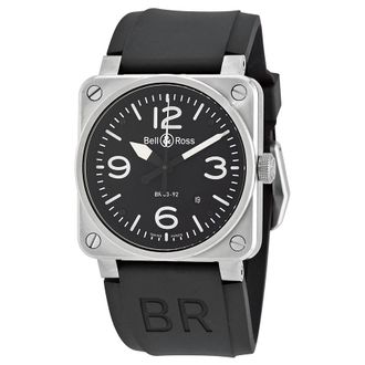 Bell & Ross Pre-owned Bell and Ross New BR 03 Automatic Black Dial Mens Watch BR03A-BL-ST/SRB