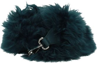 Fendi Damess Alpaca groene tracolle