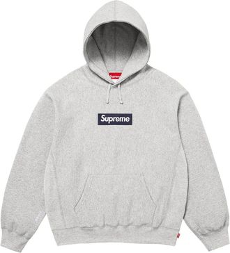 SUPREME Hoodies & sweatvesten, Heren, Grijs, S, Katoen, Box Logo Hooded Sweatshirt