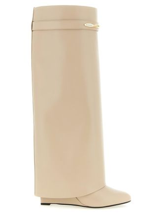 Givenchy Beige Solid Pointed Toe Boots