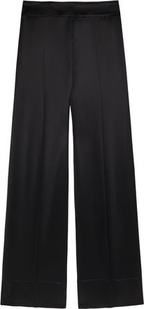 Joseph Dijon Straight-leg Satin Trousers - Black - 44 (UK16 / XL)