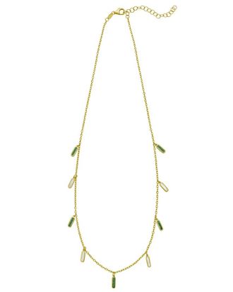 Italian Gold, Inc 14K Gold Mother Of Pearl Inlay Dangle Necklace