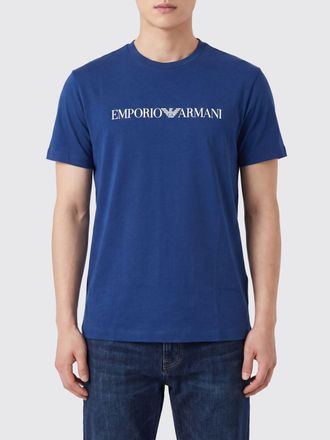 Emporio Armani T-shirt girocollo in cotone con logo a contrasto