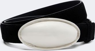 Altuzarra Oval Plaque suede belt
