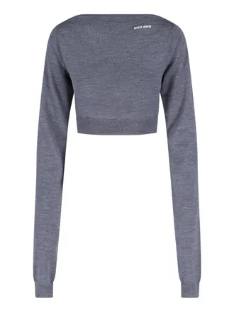 Miu Miu Maglia Crop Logo
