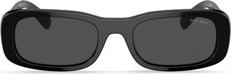 Miu Miu Eyewear rectangle-frame tinted sunglasses - women - Acetate - One Size - Black