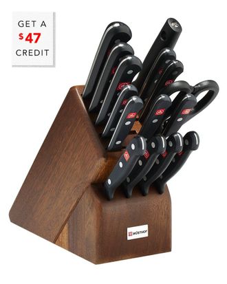 W&uuml;sthof Wusthof Gourmet 16Pc Knife Block Set, Acacia With $47 Credit
