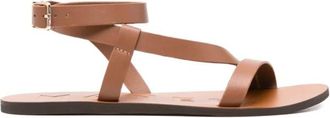 Maneb&igrave; Leren Gladiator Sandalen - Dames - Sandalen - Bruin - 36 EU - Leer - Schoenen
