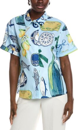 Gracia Printed Button Down Top