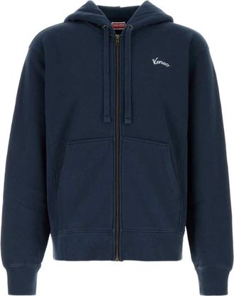 Kenzo Sudadera con cremallera y estampado gr&aacute;fico - Sweatshirts & Hoodies - Hombre - Azul - XL