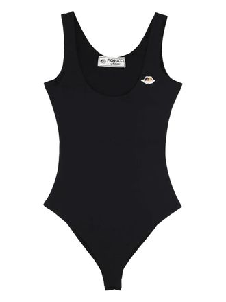 Fiorucci angels-patch bodysuit - women - Polyamide/Spandex/Elastane - M - Black
