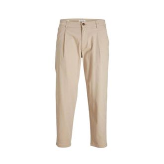 Jack & Jones Elastische katoenen chino broek Oxford Tan - Heren - Straight fit broeken - Bruin - W34 L32 - Katoen - Broeken