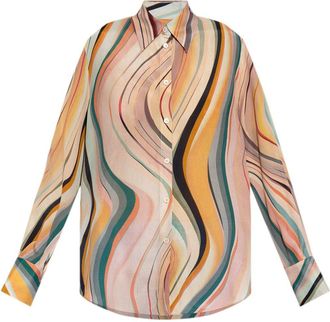 Paul Smith swirl print shirt - women - Silk/Viscose - 48 - Pink