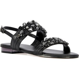 Azalea Wang Mosella Slingback Sandal in Black at Nordstrom, Size 10