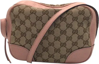 Gucci Gg Canvas Leather Shoulder Bag (Authentic Pre-Loved)
