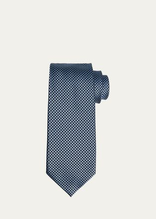Tom Ford Mens Micro-Cross Silk Tie