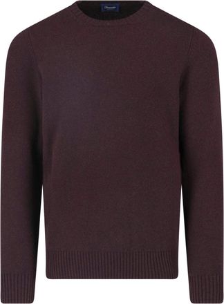 Drumohr Brown Cashmere Crewneck Sweater