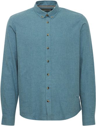 Blend Langarmhemd BLEND BHBurley shirt, Herren, Gr. 3XL, N-Gr, blau (blaustone), Web, Obermaterial: 100% Baumwolle, unifarben, slim fit, Hemden Langarmhemd