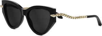 Bulgari Accessoires, unisex, Zwart, ONE Size, Serpenti Zonnebril