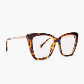 DIFF Eyewear Womens Eyewear Becky Iv Blue Light Technology Glasses In Amber Tortoise