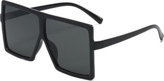 Generic Men And Women Party Decoration Fashion Square Large Frame Sunglasses Photo Shoot Outdoor Vacation Sun Glasses(Black)