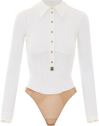 Elisabetta Franchi Body - Dames - Bodies - Wit - XL - Tops