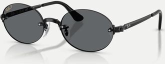 Ray-Ban Rb3929 - Occhiali da sole ovali neri con lenti grigie polarizzate-Nero