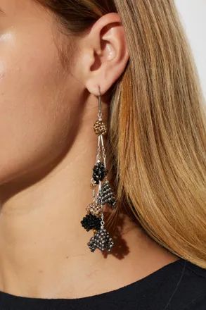 Isabel Marant Earrings With Crystals, Womens, Silver