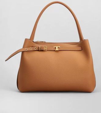 Tod's leather shoulder bag buckle detail handle