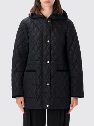 Burberry Hooded Quilted Knee-Length Down Jacket in Nylon