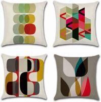 OEM Fundas De Coj&iacute;n De 4 Piezas, 45 X 45 Cm, Fundas De Almohada Cuadradas Decorativas, Fundas Para Cojines De Sof&aacute;, Estampado Geom&eacute;trico Colorido, Decorac