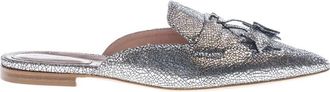 Alberta Ferretti Metallic Sabot Schoenen - Dames - Slip ons - Grijs - 37 EU - Schoenen