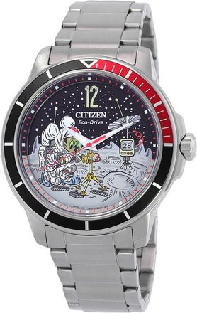 Citizen Mickey Astronaut Eco-Drive Coke Bezel Mens Watch AW1709-54W