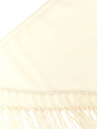 P.A.R.O.S.H. Cashmere Fringe Scarf - Cream