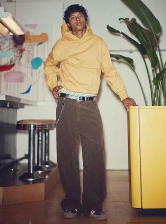 Djab Mens Corduroy baggy pant Barrel fit Imported from Seoul