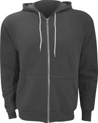 Bella + Canvas Canvas Unisex Zip-up Polycotton Fleece Hooded Sweatshirt / Hoodie
