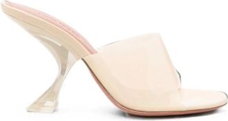 Amina Muaddi Schoenen, Dames, Beige, 38 EU, Leer, Taylor 90 Mule