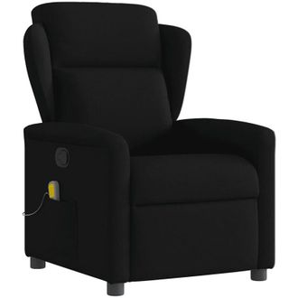 vidaXL Sill&oacute;n Reclinable De Masaje De Tela Negro Vidaxl