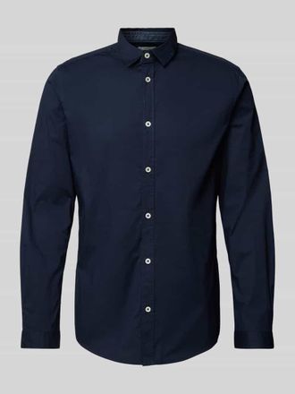 Tom Tailor Regular Fit Freizeithemd mit Kentkragen in Dunkelblau, Größe XXL
