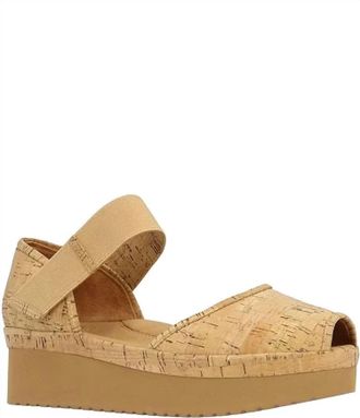L'Amour Des Pieds Womens Amadour Sandals In Natural/gold Cork