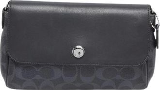 Coach Pre-owned Cross Body Bags, female, Black, Size: ONE SIZE Pre-owned Canvas Shoulder Bag