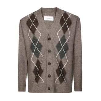 Paolo Pecora Cardigan in Lana Extrafine Merino - - Knitwear - Uomo - Marrone - L