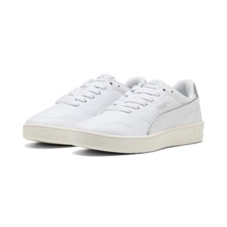Puma Sneaker PUMA COURT LALLY DAYINIGHT, Damen, Gr. 38,5, weiss (puma wei&szlig;, puma wei&szlig;, puma silber), Synthetik, Schuhe Sneaker